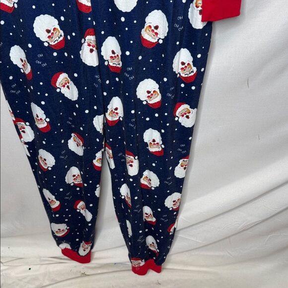 PatPat Women’s Festive Santa Navy and Red Allover Pajamas. Size Medium. - Picture 4 of 9
